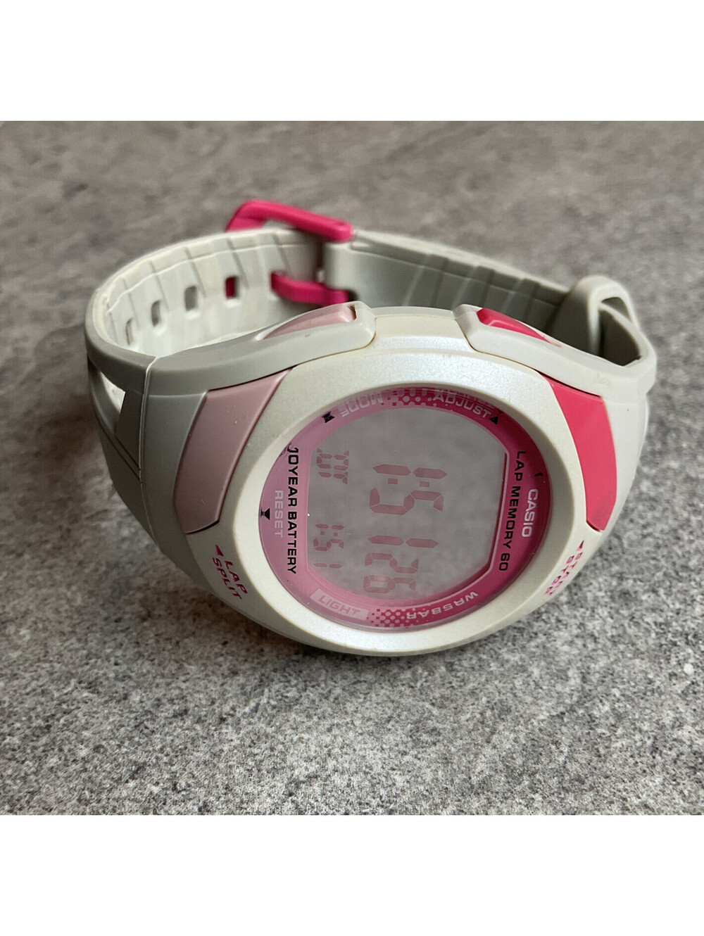 Casio STR300-7, 60-Lap Memory Watch, Chronograph,Date, 4 Alarms, 50 Meter WR B-N